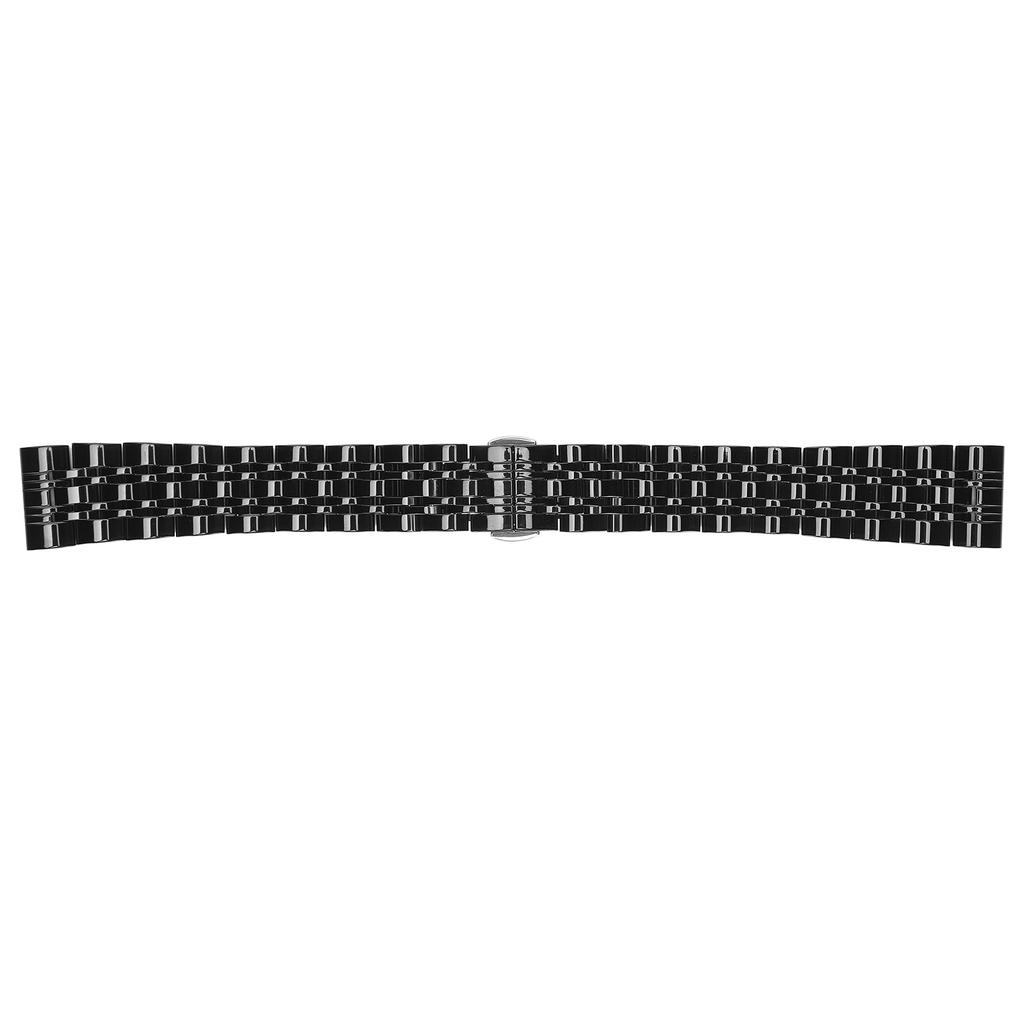Watch Strap Black Professional Flat Watch Bracelet Strap Replacement Watch Band Accessory18mm 0.71in