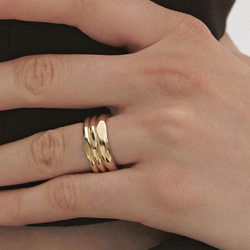 Hyeres-lor Triple Silver (Y) Cutout Ring HL3R4B306Y9