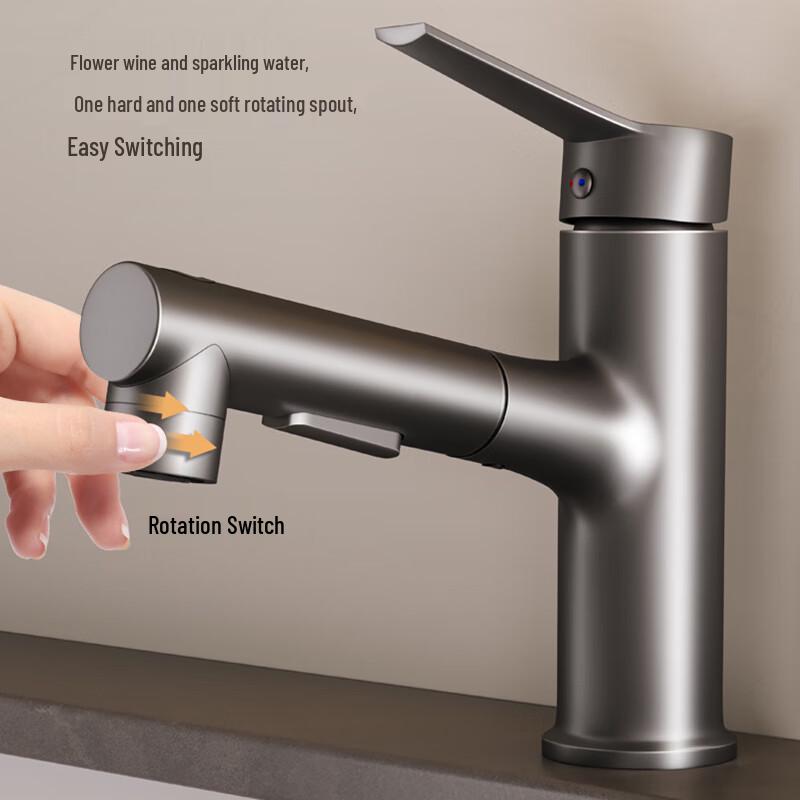 Huejia Kupferbecken-Armatur mit Ausziehbrause