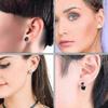 10 pairs of stainless steel stud earrings, silver cubic zirconia stud earrings, hypoallergenic unisex jewelry set