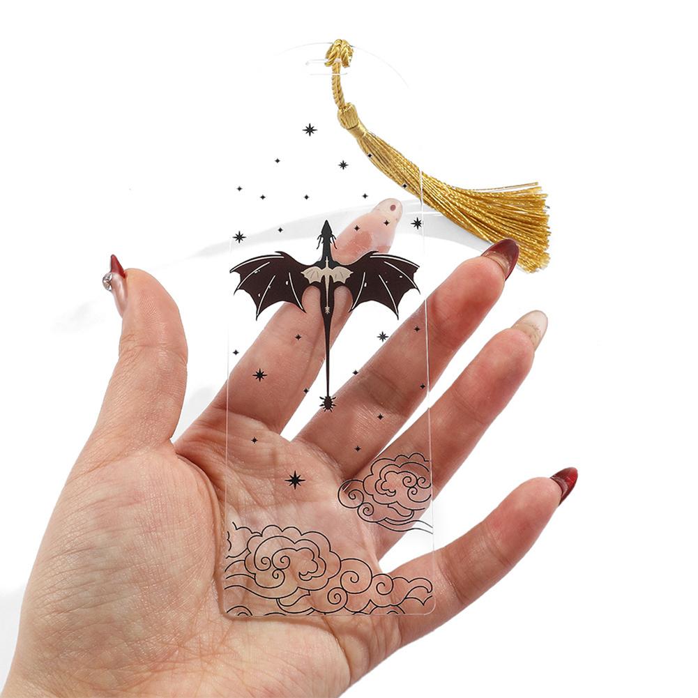 Anime Black Dragon Bookmarks Collection Gift for Book Lovers Acrylic Book Mark for Men Women Teacher Friend Kid Marker Reading