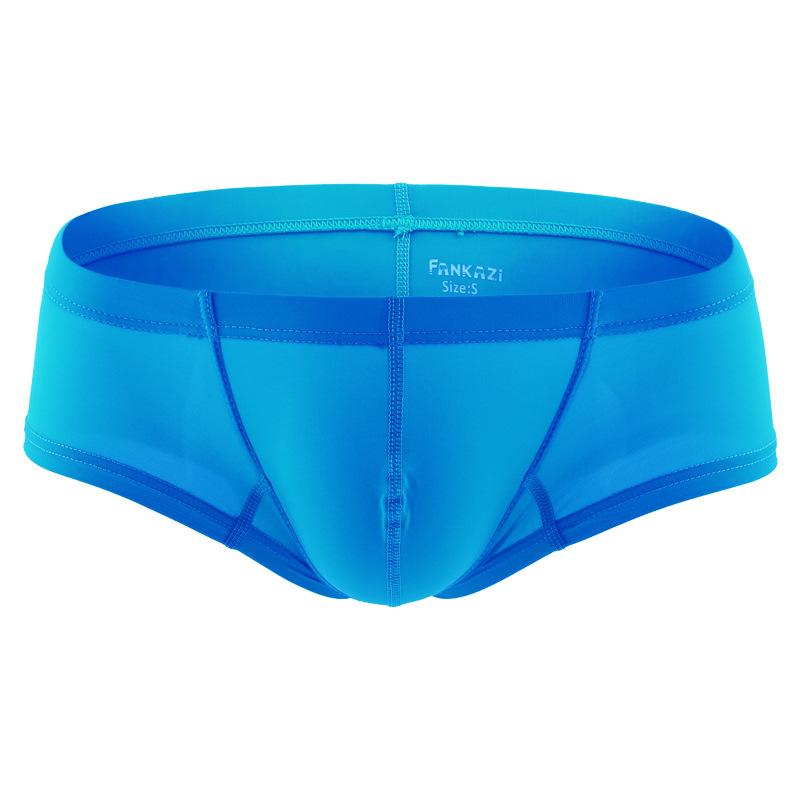 Men's Simple Casual Briefs Low-Rise Solid Color Comfort Boxer Briefs with 3D Pouch Design Intimate Underwear