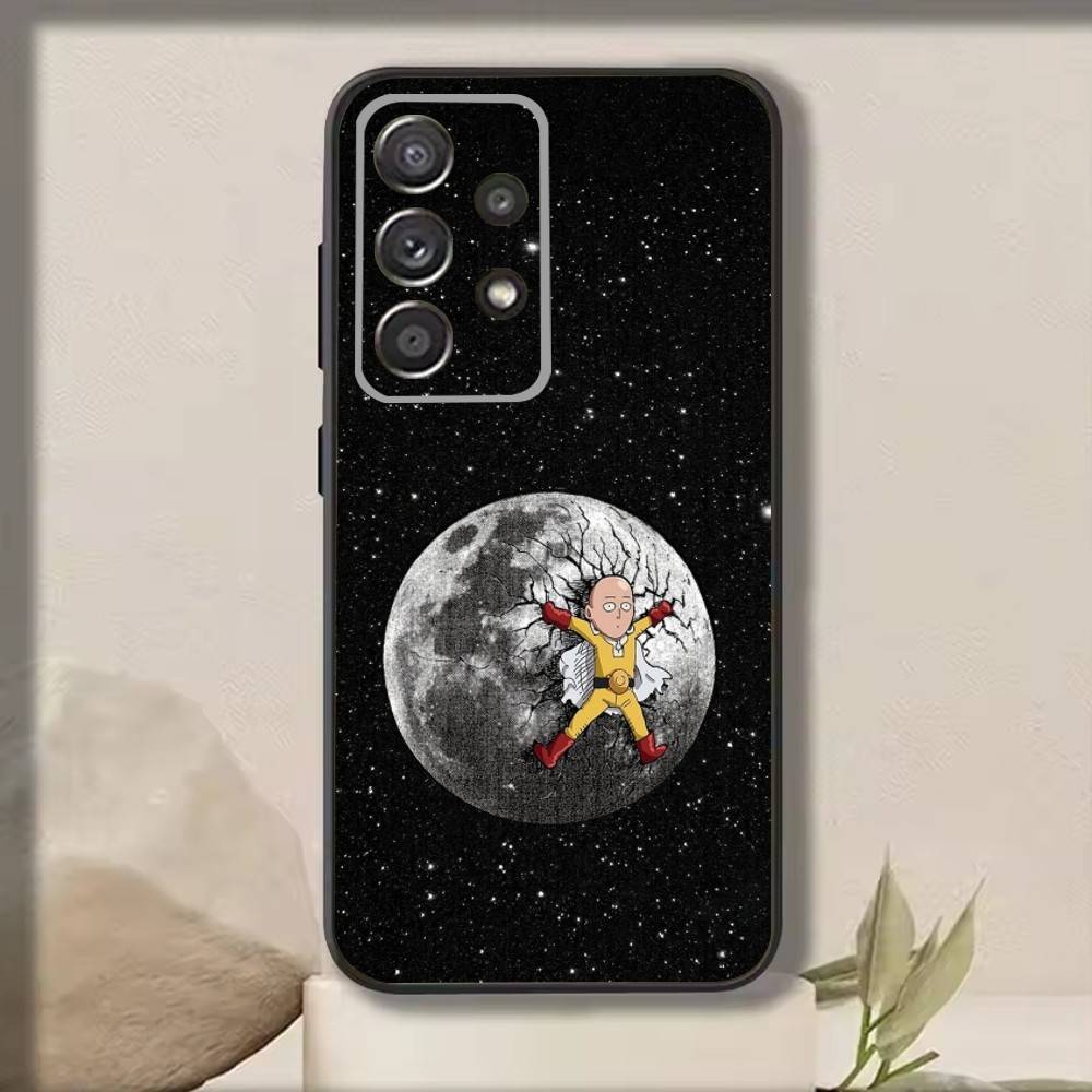 

O-One Cartoon P-Punchs Man Phone Case For Samsung S25,S24,S21,S22,S23,S30,Ultra,S20,Plus,Fe,Note,10,9,5G Black Cover Samsung S235G
