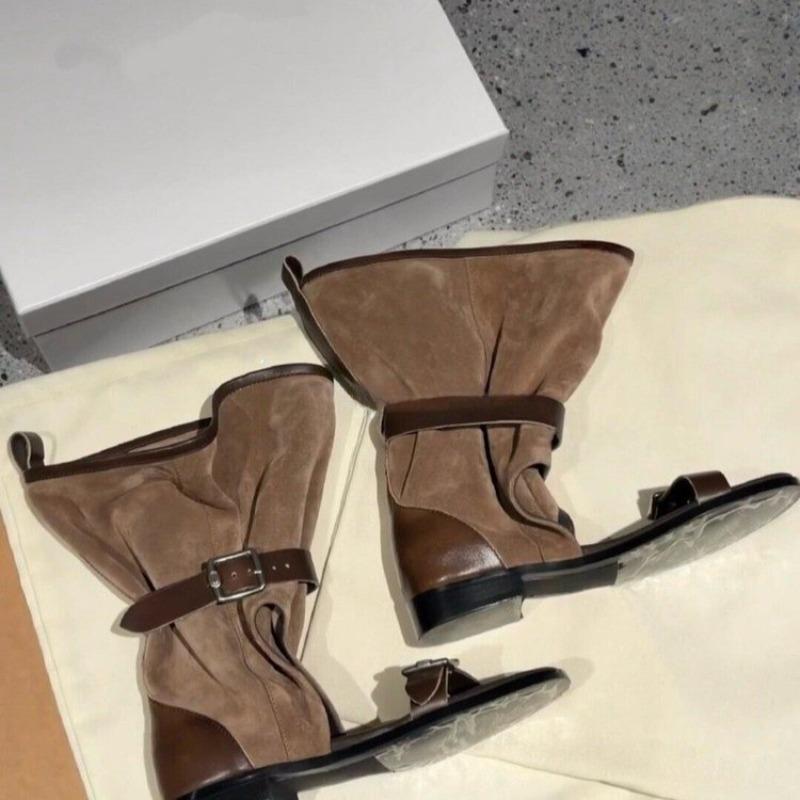 Retro Distressed Color-polished Pile Cool Boots 2026 Summer New Inner Heightened Short-leg Trousers Tube Sandals