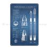 SpaceX Crew Dragon Statek Kosmiczny i Rakieta Falcon 9 Schemat Metalowe Płaskorzeźby Mural Klub Bar Garaż Klub Blaszany Znak Plakat