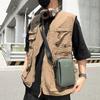 Sac Bandoulière Homme Sac pour Téléphone Portable Sac de Taille Multifonctionnel Sac Épaule Hydrofuge