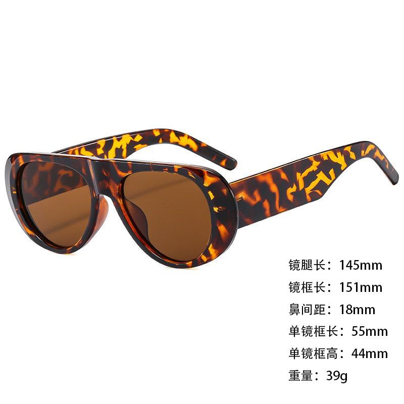 Foreign Trade Sunglasses Wide Legs Big Frame Vgo88 Men'S And Women'S Jelly Color Personalized Uv400 Sunglasses