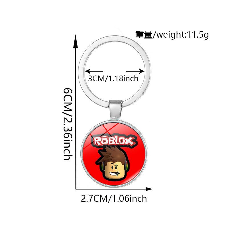 Roblox Game Character Key Ring Glass Dome Key Ring Gamer Accessory For Game Fans Kids Adults Collectible Holiday Gift Premium Quality