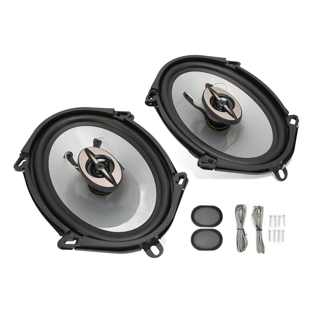 Car Speakers, 2 Coaxial Car Speakers, 5x7 Inch 380W 4 Ohm Coaxial Car Speakers, Alto-Treble Car Speaker Replacement for Car Sound System