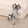 New Trendy Fox Shape Clip Earrings for Women Antique Silver Color 2023 Ear Cuff Earrings Girl Statement Jewelry Drop Ship