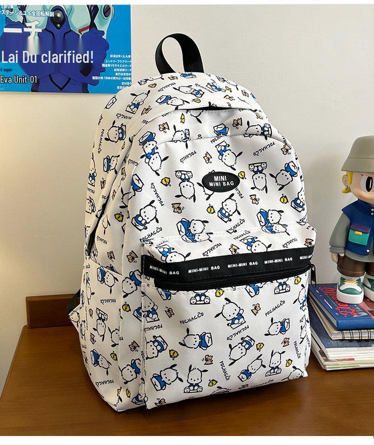 Hello Kitty Double Shoulder Backpack for Students - Cute Cartoon Design for Middle & High School Travel & Campus Outings.