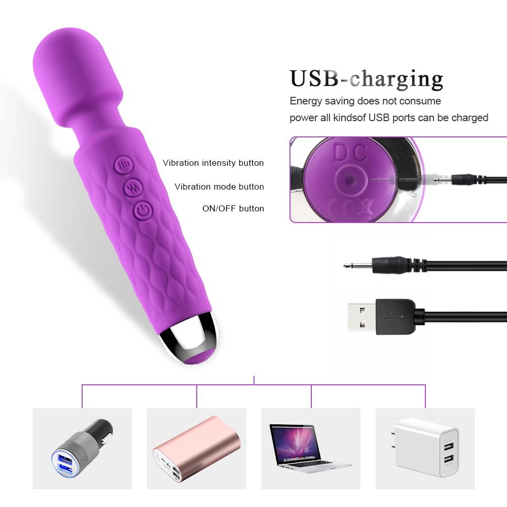 Powerful Magic Wand Vibrators for women G Spot Clitoris Stimulator Dildo Wand Massager Masturbator AV Stick Sex Toys for