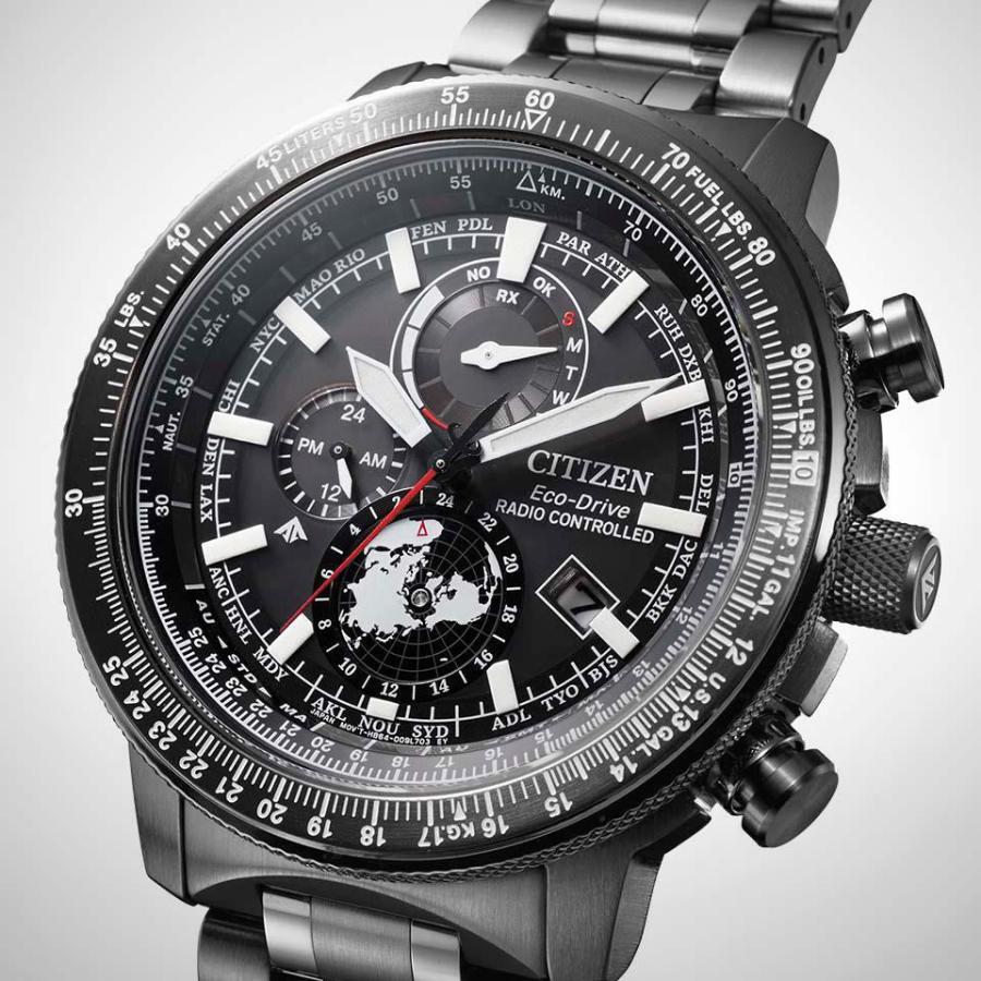 Citizen PROMASTER 20 ATM Water Pilot Black BY3005-56G Men's Watch, Resistant, Watch/Eco-Drive/Radio-Controlled