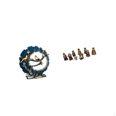 Resin Nativity Ornament Figurine Set for House Decorations Bookshelf Living Room Desk And Indoor