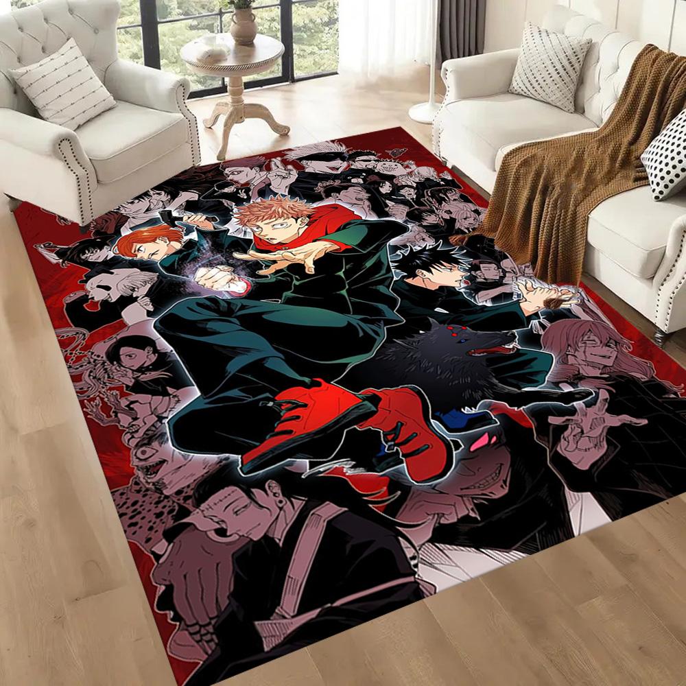 Jujutsu Kaisen: Battle Begins Square rugs are a great choice for living rooms, bedrooms, home décor, and as gifts.
