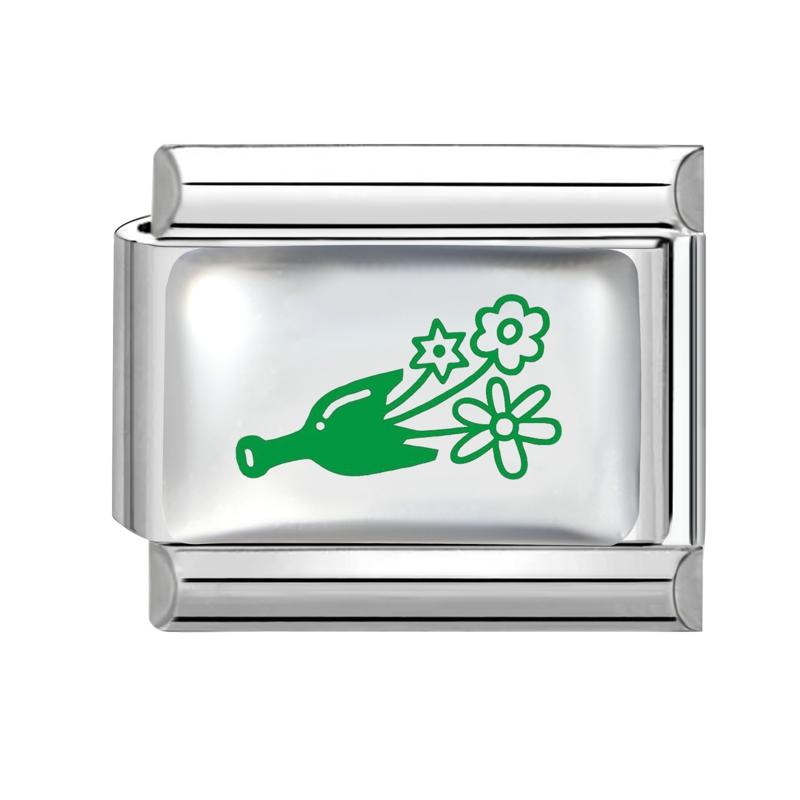 Y2K Dreamy Blue Purple Butterfly Tai Chi Flower Crab Bow Italian Charm Links Fit 9mm Stainless Steel Bracelet DIY Making Jewelry