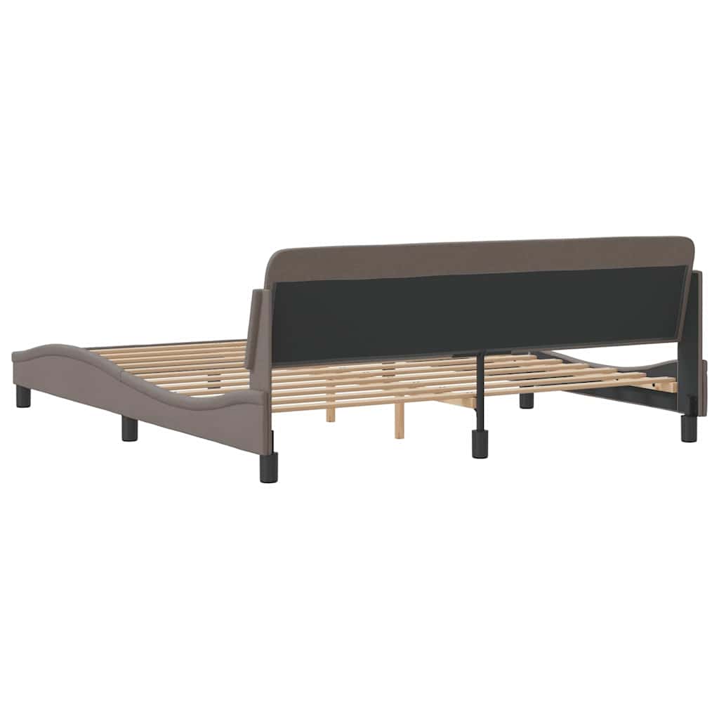 Bed Frame Dover Taupe 180 x 200 cm Fabric