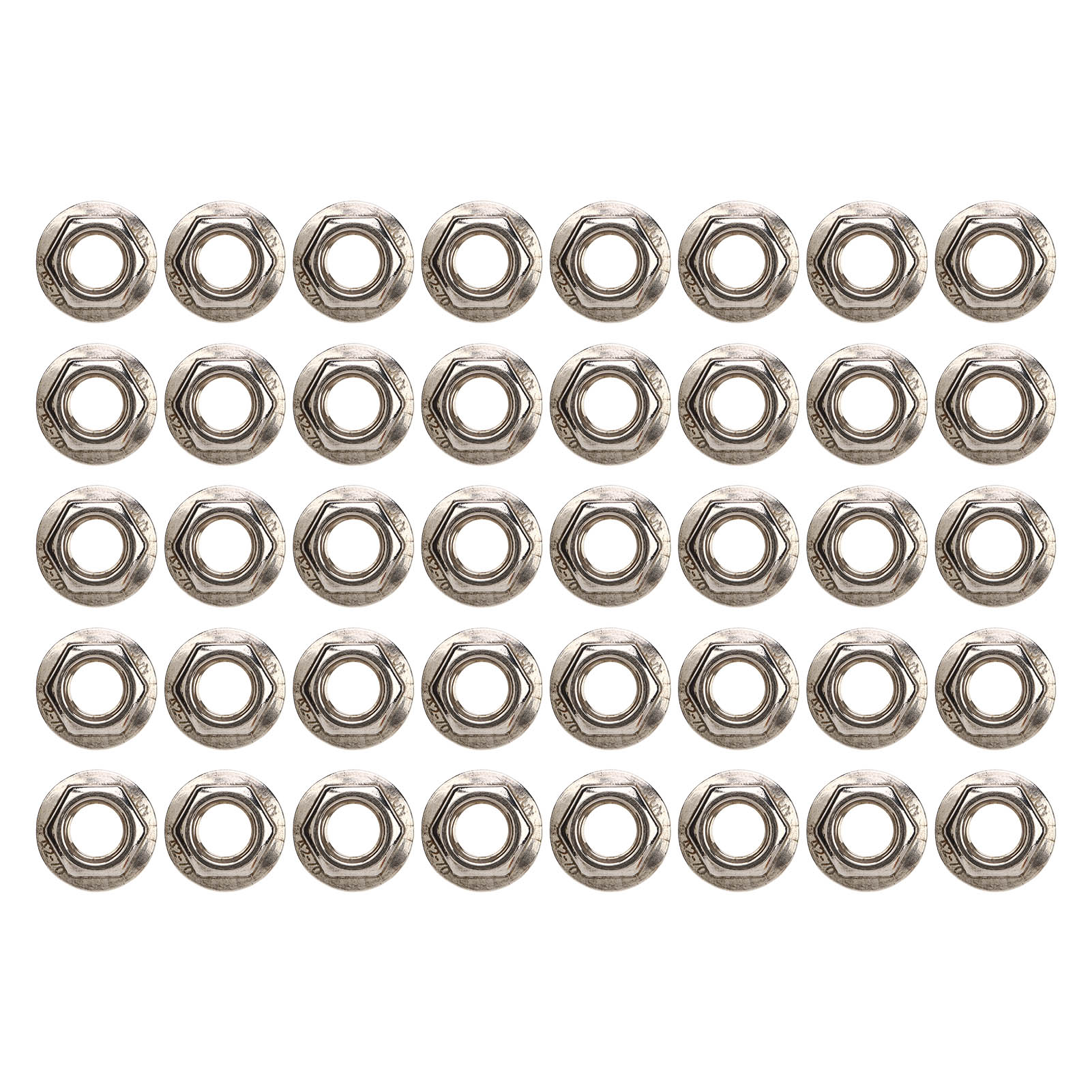 

40 шт. Гайки с шестигранной фланцевой головкой M10x1,25 мм из нержавеющей стали, устойчивые к ржавчине, набор гаек с мелким фланцем