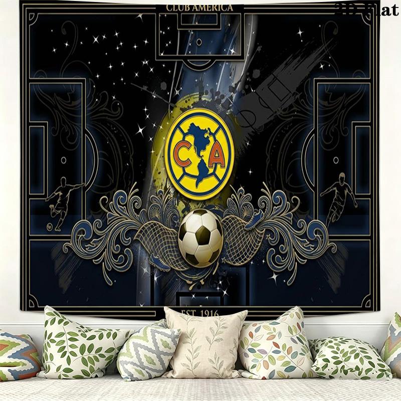 Club América Logo Wall Tapestry Aesthetic Wall Hanging Printed Fabric Blanket Decorative Tapestries for Bedroom Living Room Home Decor
