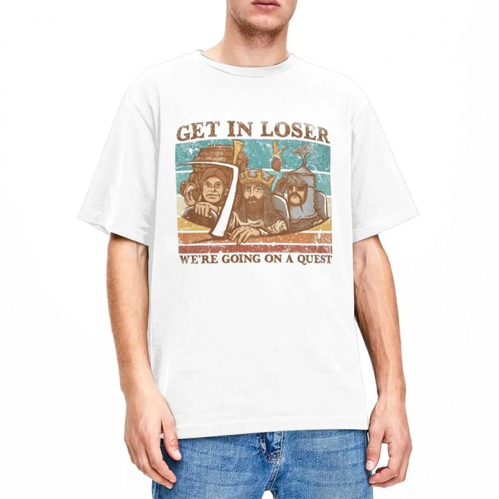 

Футболки Holy Grail Black Knight, мужская и женская, забавная, King Arthur Tis But a Scratch, свободная одежда XXXXXL белый