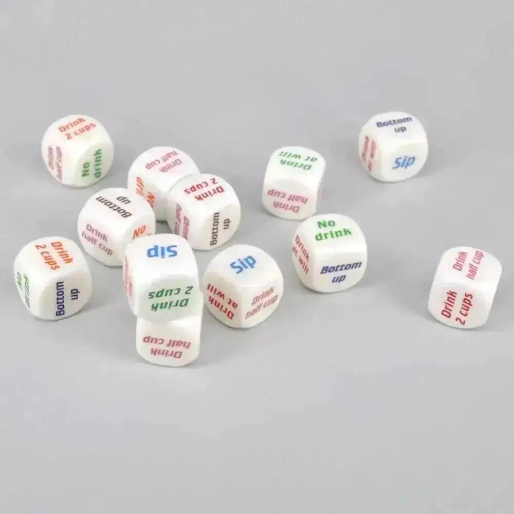3Pcs New Funny Drinking Sip Dice Roll Decider Die Game Party Bar Club Pub Gift Toy Entertainment Games Drink And Shake The Dice