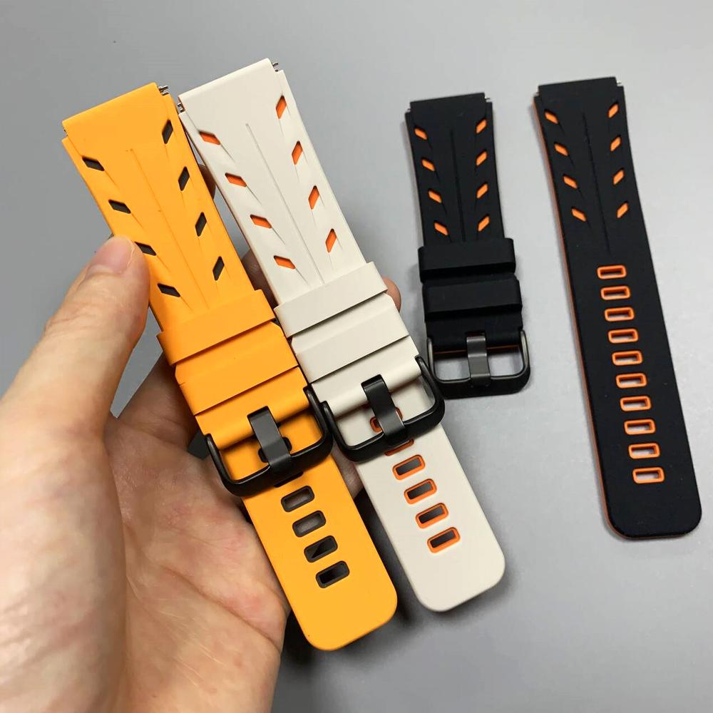 22mm Silicone Strap For Garmin Venu 4 3 2 45mm Watch Bands For Garmin Forerunner 570 265 255 Music Vivoactive 4 Sports Bracelet