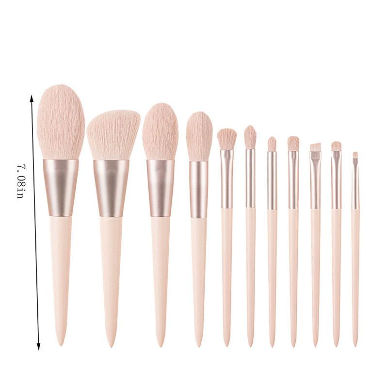 11 Princess Smile Makeup Brush Set Soft Pink Brush Set Beauty Tools