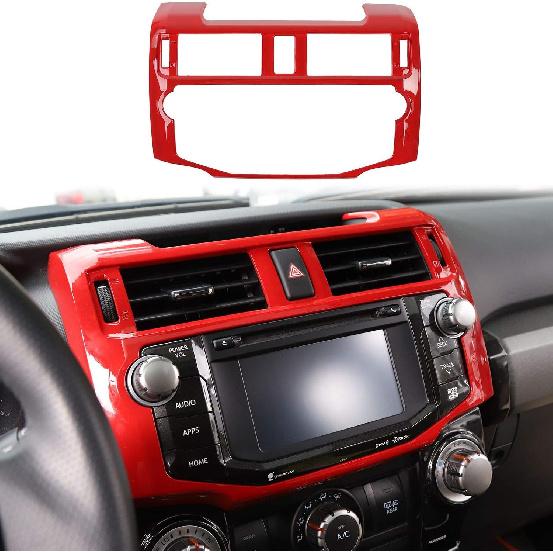 

JeCar for 4Runner Interior Trim Central Console Vent GPS Navigation Panel Cover Decoration Accessories for Toyota 4Runner 2010-2019 (Red) красный