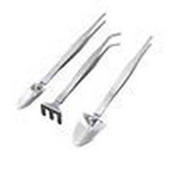 Aquatic Plant Tool Set: Stainless Steel Tweezers, Scissors, Sand Shovel, Sand Polisher, Mirror Black, 5-Piece.