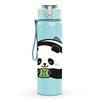 1PC Cute Panda Pattern 750ml Color Plastic Sports Water Bottle Leakproof Flip Straw Lid Suitable for Sports Office Home Use