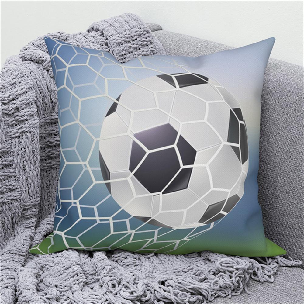Fußball-Print Kissenbezug Heimdeko Kissenbezug Sofa Auto Überwurf