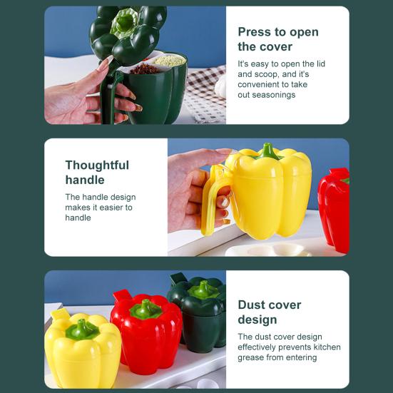 Kreatives Gewürzglas Gewürzregal Organizer Unterteilte Gewürzbox Salz Pfeffer Chilisauce Zucker Küchenhelfer für Zuhause Restaurant