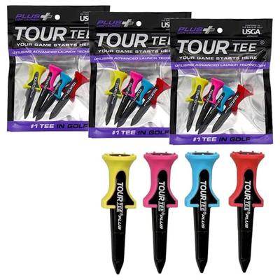 TOUR TEE PLUS Tour Tee Plus LOW LAUNCH Tee de golf 4 pièces conforme aux règles de l'USGA tee court de [Produit authentique] T-497-000 R&A (ensemble 3)