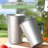 1Pcs Titanium Cup Camping Mug Tourist Tableware Picnic Utensils Outdoor Kitchen Equipment Travel Cooking Cookware