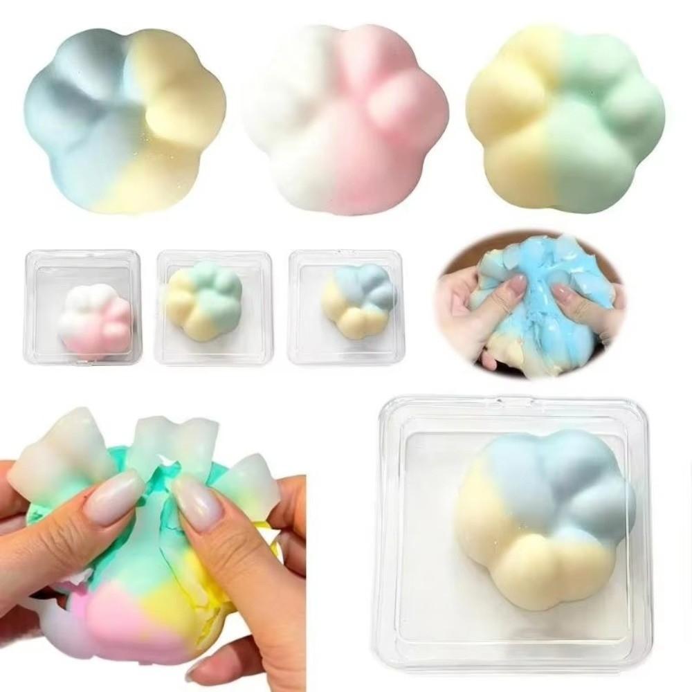 Crispy Skin Cat Paw Squishy Toy Slow Rebound Crispy Pinch Toy Crispy Fidget Toy  Gifts for Kids