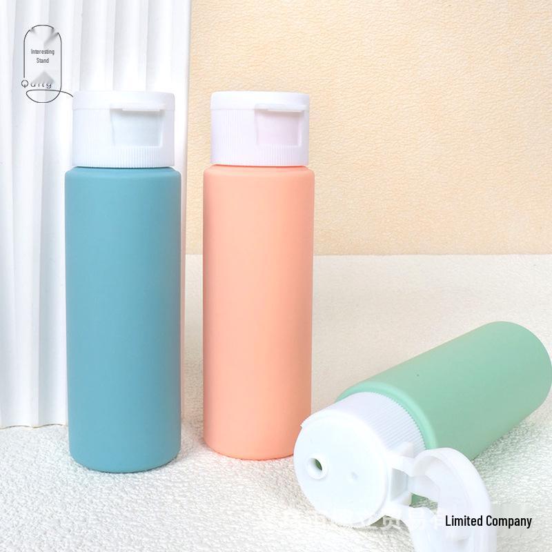 50ml Macaron Squeeze Reiseflaschen Set - Nachfüllbare Wildleder Kosmetik- & Shampoo-Behälter