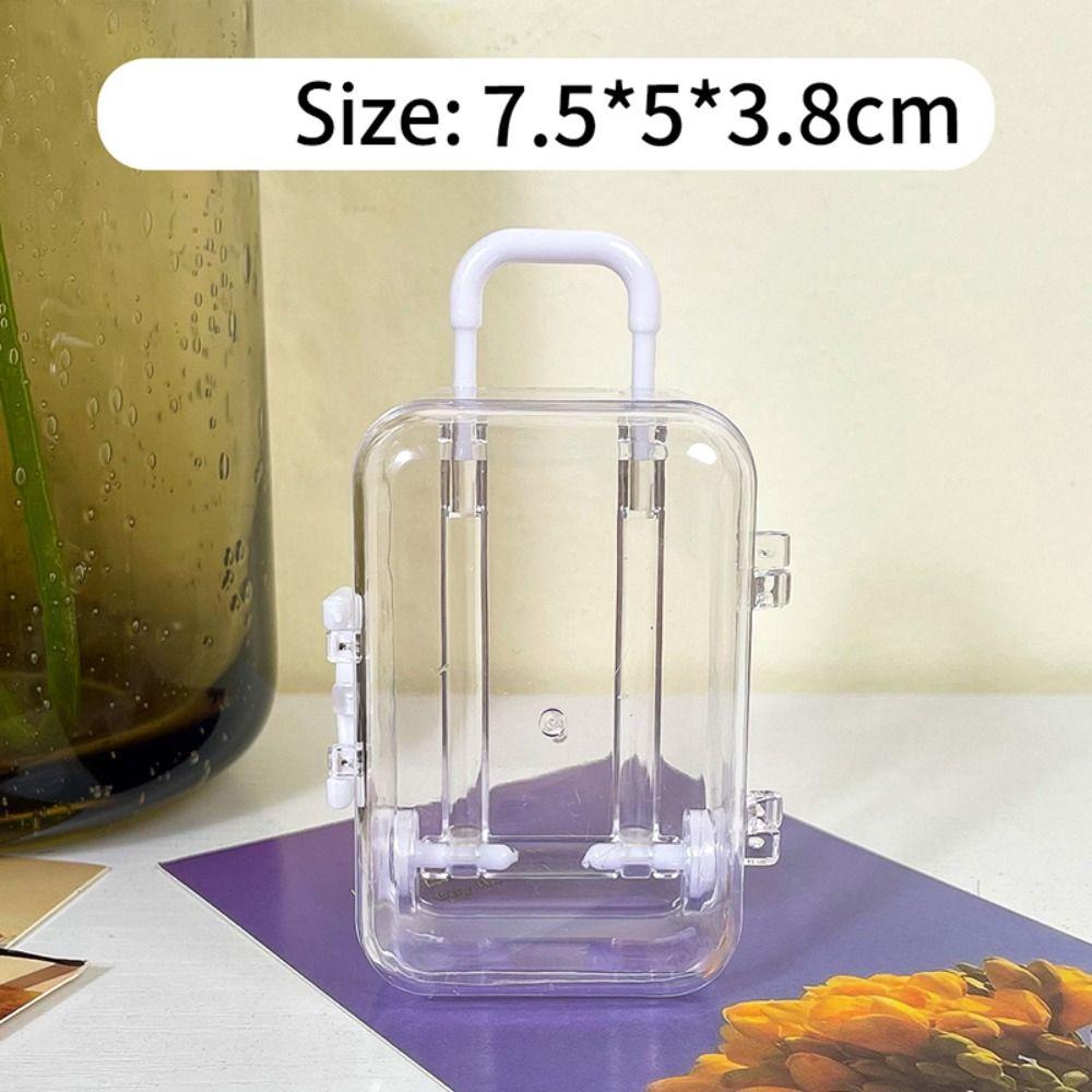 Cute Mini Roller Travel Suitcase Personality Creative Small Luggage Trolley Case Dollhouse Handbag Wedding Candy Box