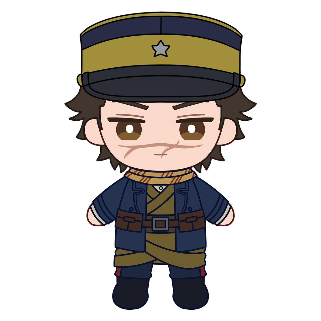 Algernon Products Golden Kamuy Plush Toy Saichi Sugimoto Approx. 100mm x 170mm Soft Boa
