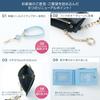 [GRAV] Pass Case with Reel, Women's Cute Card Case, Slim Coin Case, Navy (Keychain Strap Included) (Purple)