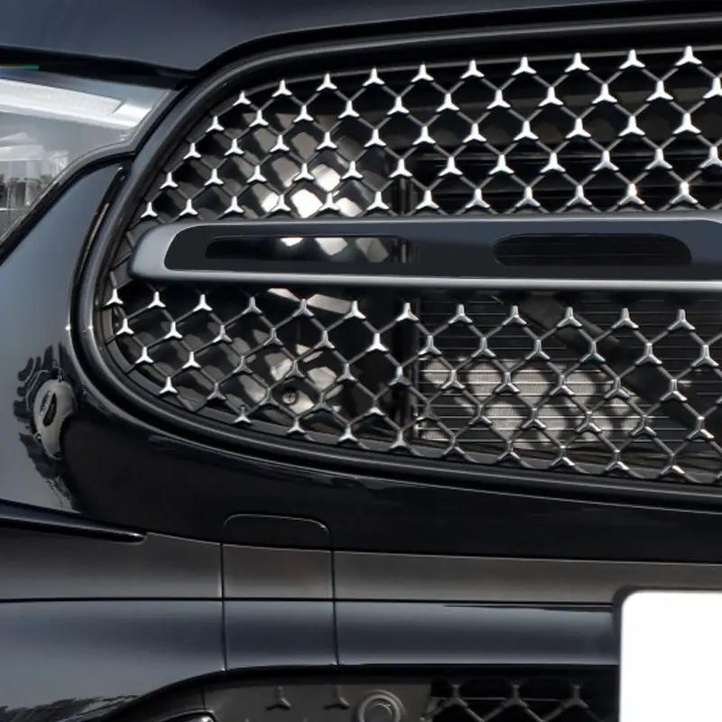 Black ABS Center Grille Cover Strip Trim For Mercedes Benz GLC Class X254 2023+ GLC260 GLC300 AMG Auto Accessories