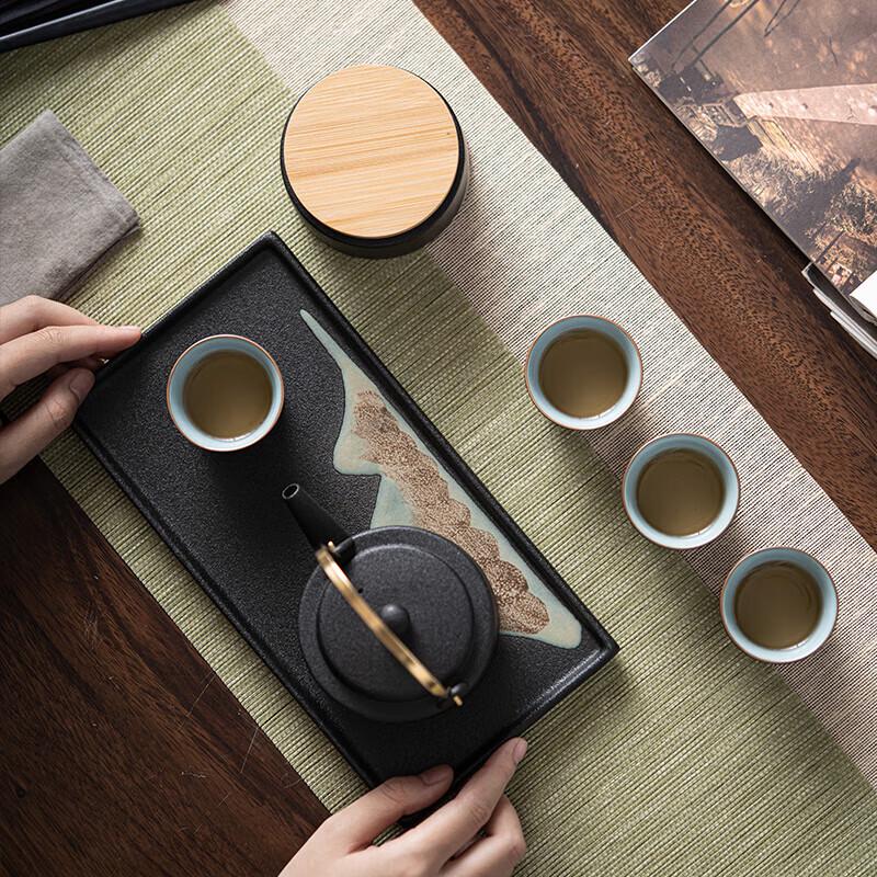 Sushi Ceramics Hand-Painted Landscape Tea Set