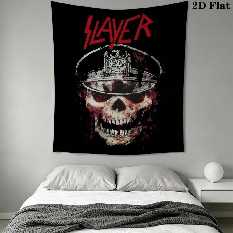 Slayer Wall Tapestry Aesthetic Wall Hanging Printed Fabric Blanket Decorative Tapestries for Bedroom Living Room Home Decor