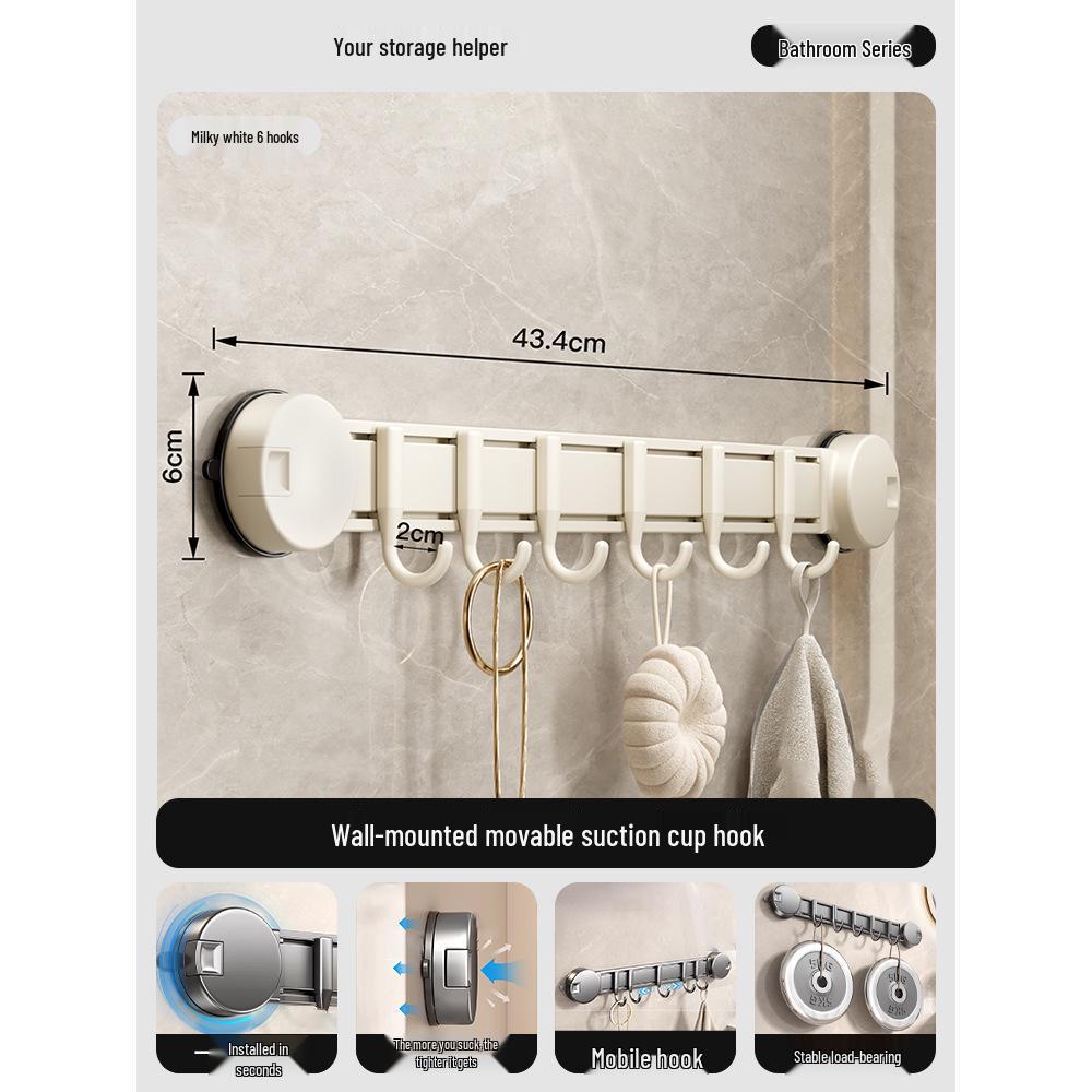 Starker Klebe-Saugnapf-Hakenständer für wandmontierte Eingangstüren, kein Bohren erforderlich