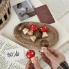 Cute Wooden Mushroom Note Holder Cartoon DIY Business Card Holder Space Saving Congratulation Cards Holder