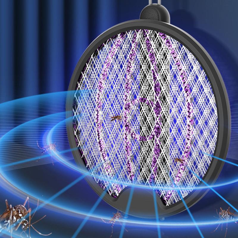 1 Set Mosquito Zapper Foldable Bug Zapper Racket Mosquito Rechargeable For Indoor Outdoor Electric Fly Swatter Racket