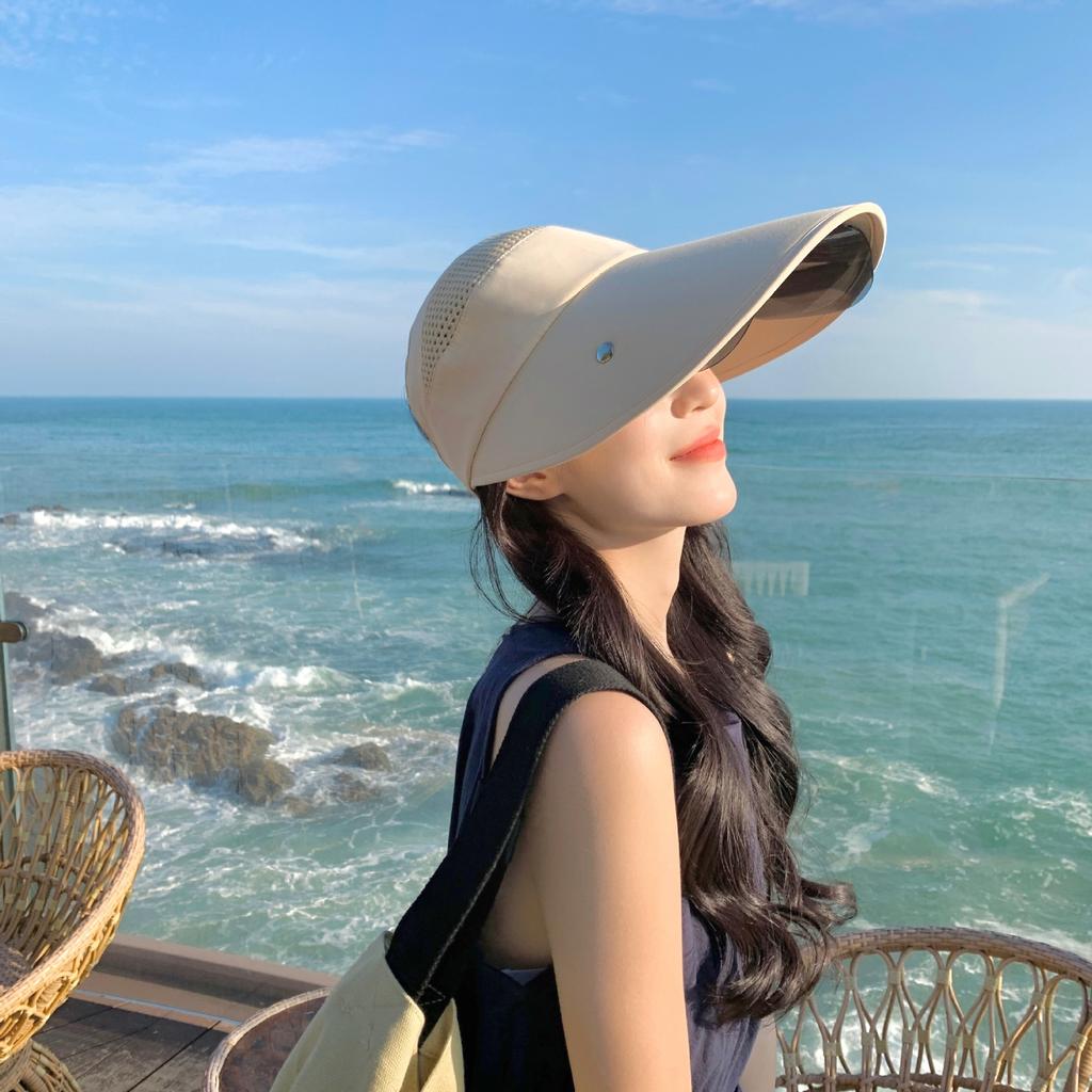 Sunscreen Lens Empty Roof Sun Hat UV Protection Large Brim Showing Small Outdoor Flat Roof Riding