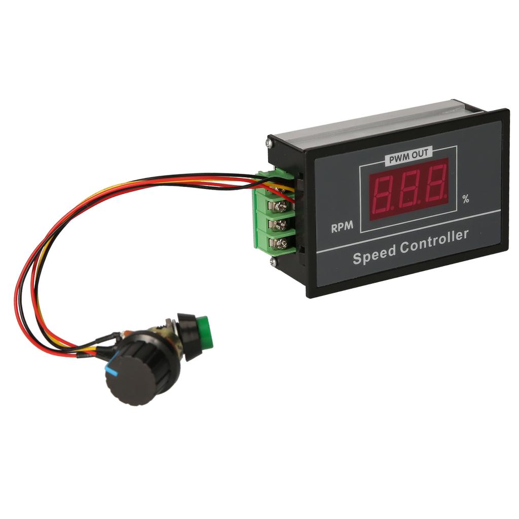 Panou de control al vitezei motorului KKmoon DC6-60V 12V 24V 36V 48V 0-30A PWM cu comutator Start&Stop