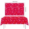 Pink Love Heart Valentine's Day Disposable Tablecloth