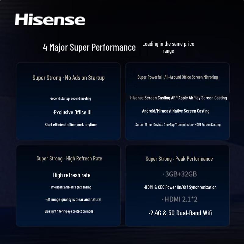 HISENSE 100-inch 4K MiniLED Interactive Flat Panel (CN Version)