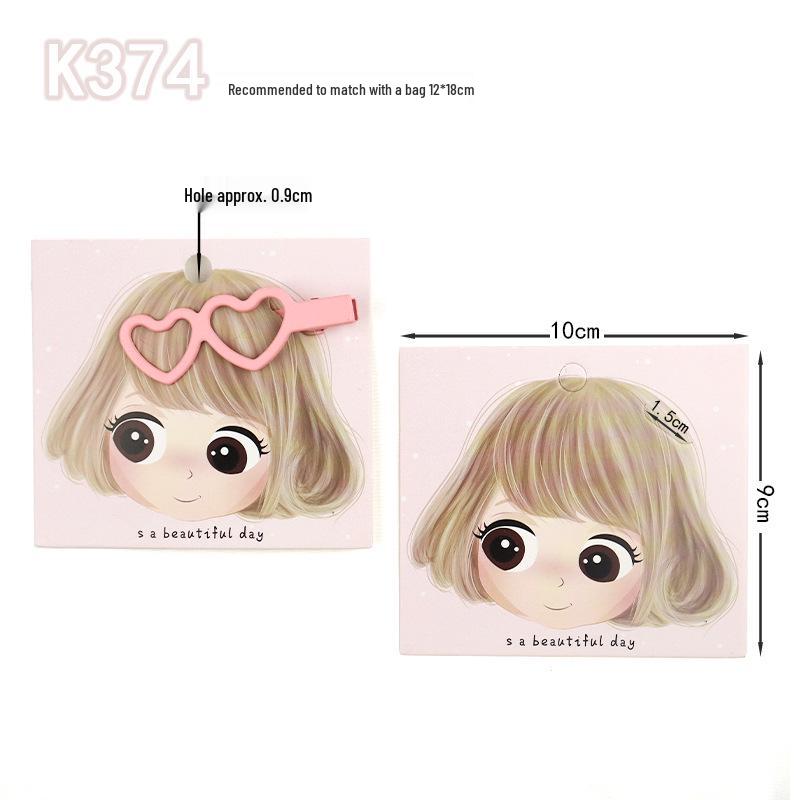 

Exquisite Korean-Style Hair Clip & Tie Set - Cute Princess DIY Accessories on Card
